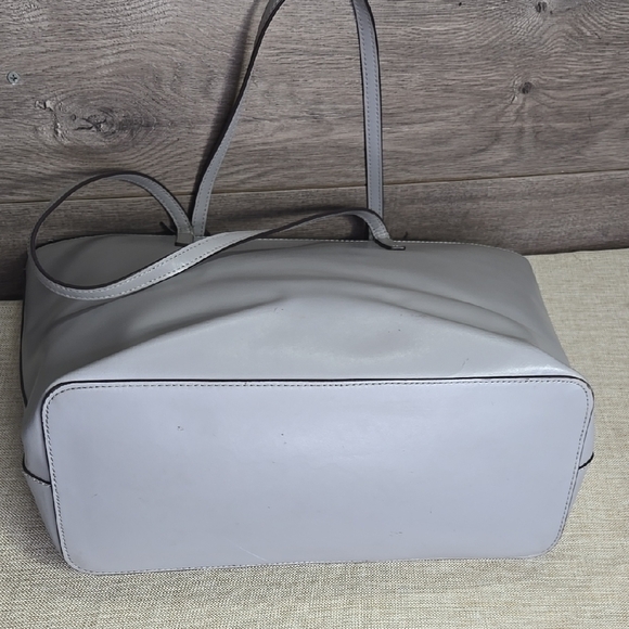 Kate Spade Gray Leather Tote Bag - Picture 6 of 12